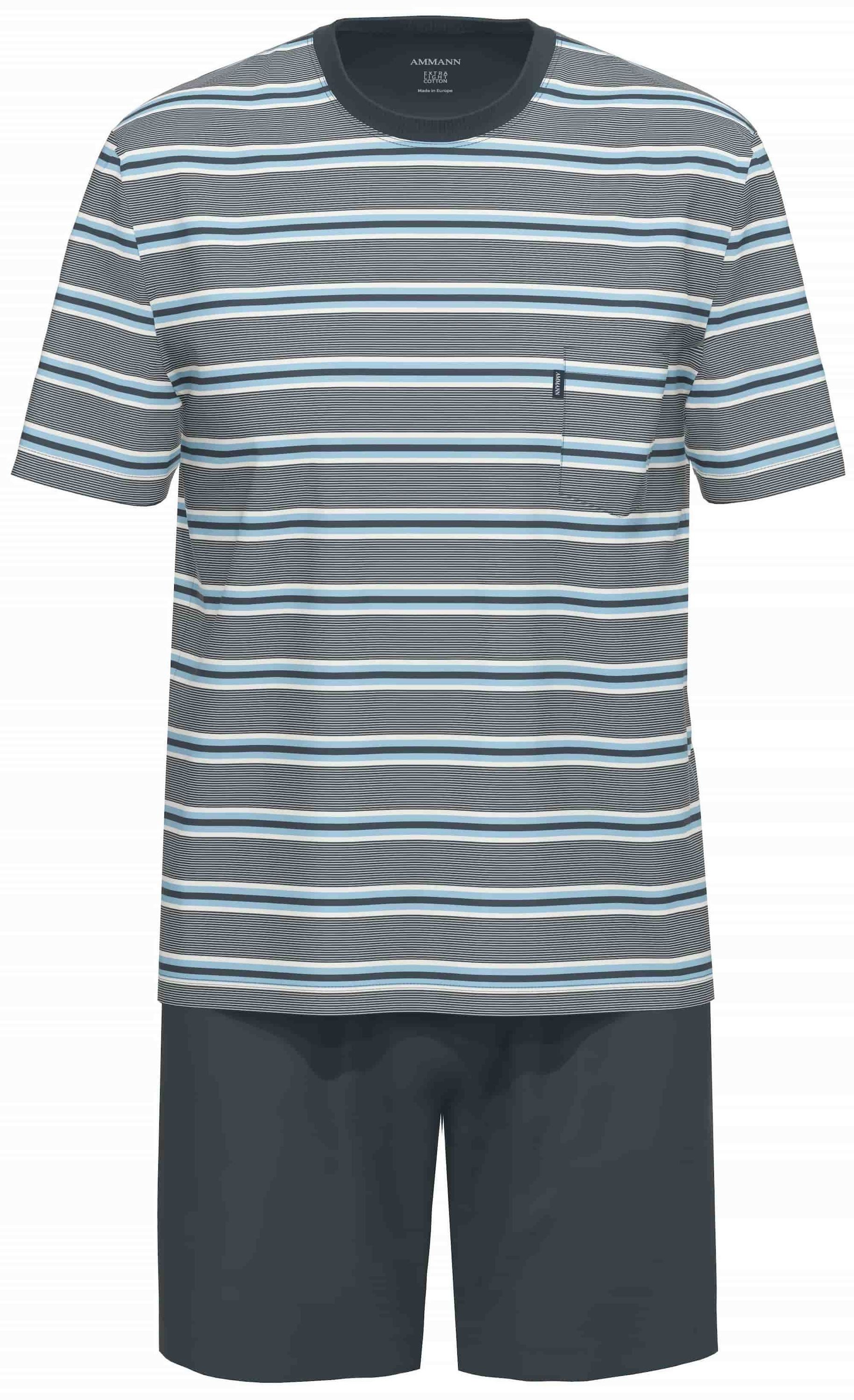 Schlafanzug Schlafanzug kurz Rundhals Nevis
