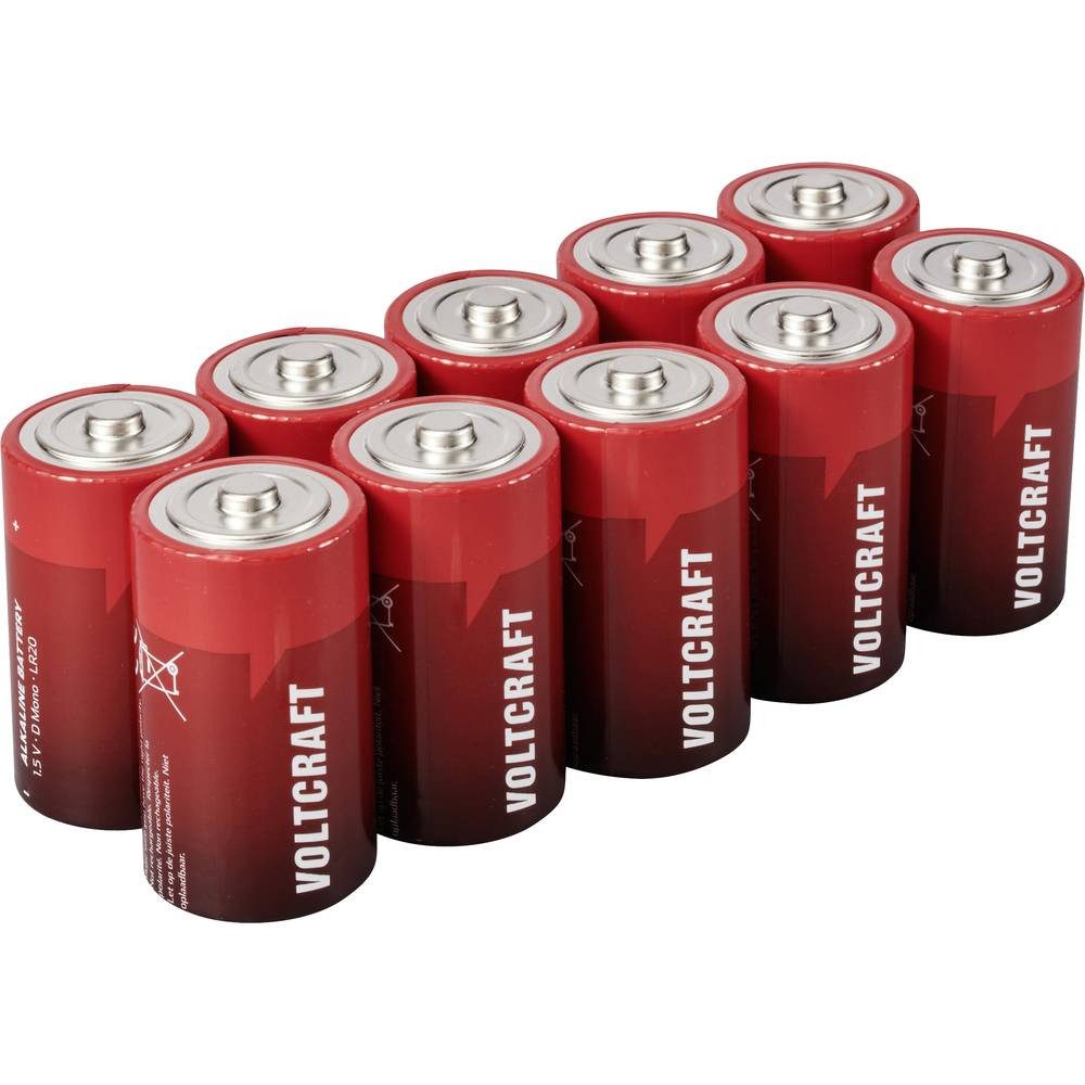 VOLTCRAFT Alkaline Mono-Batterien 10er-Set VC-16107980 Batterie