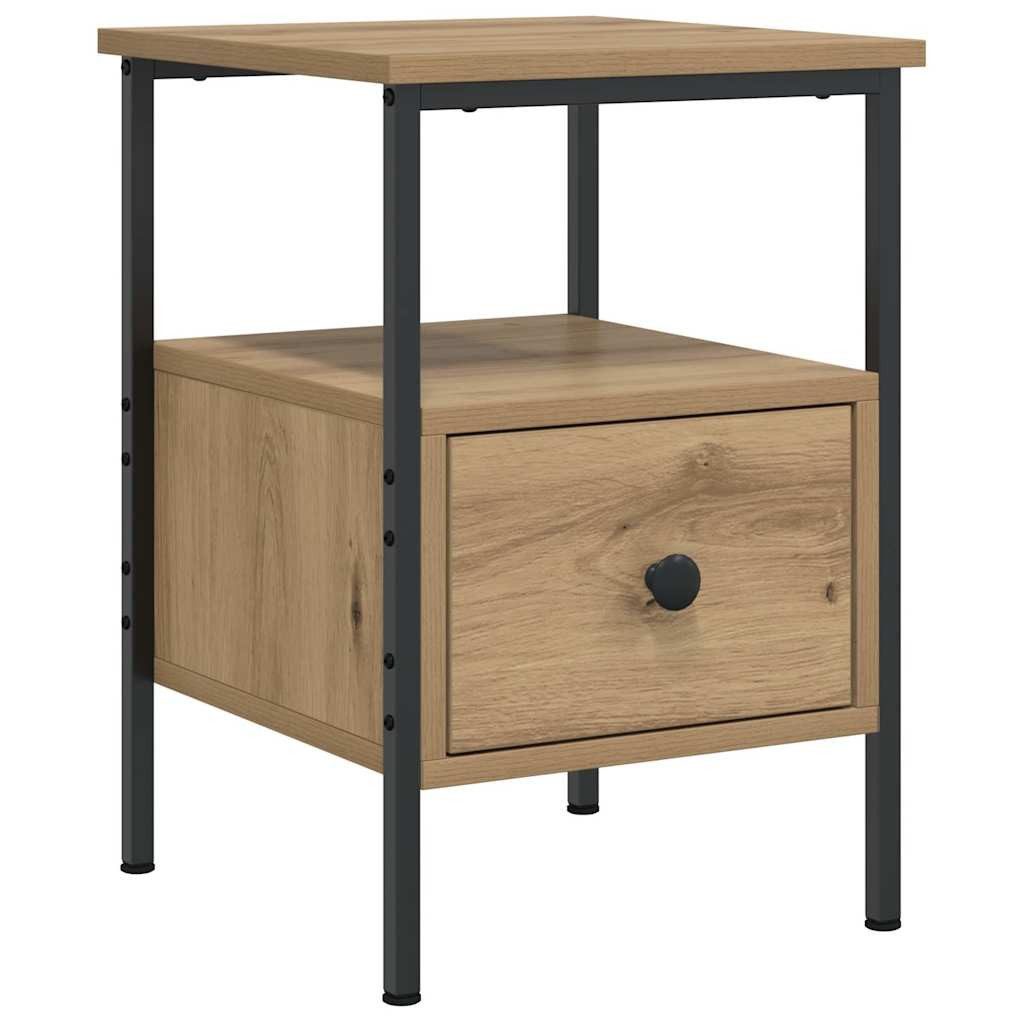 vidaXL Nachttisch Nachttisch Artisan-Eiche 34x36x50 cm Holzwerkstoff (1-St)