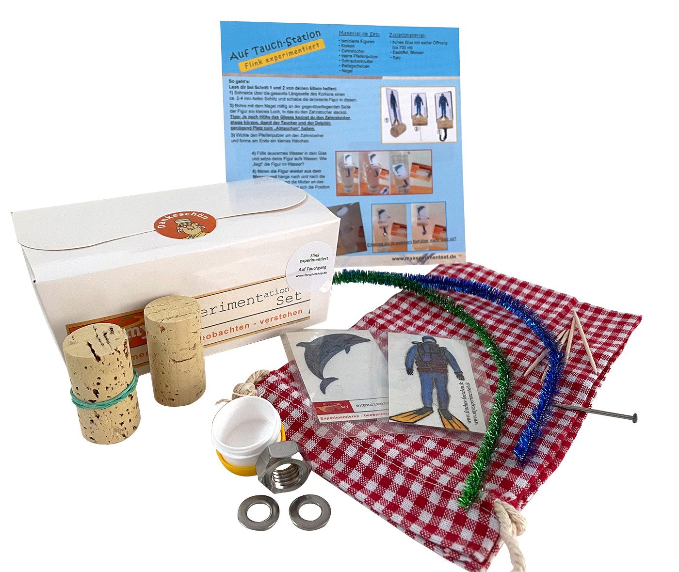 myExperimentSet Experimentierkasten "Auf Tauchgang", (1-tlg., Experiment zur Dichte von Flüssigkeiten), MINT-Förderung