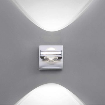 Paul Neuhaus Smarte LED-Leuchte LED Wandlampe Q-FISHEYE Smart Home, Smart Home, RGB-Farbwechsel, Dimmfunktion, Memoryfunktion, mit Leuchtmittel, drehbarer Spot, dimmbar, Fernbedienung Farbwechsel