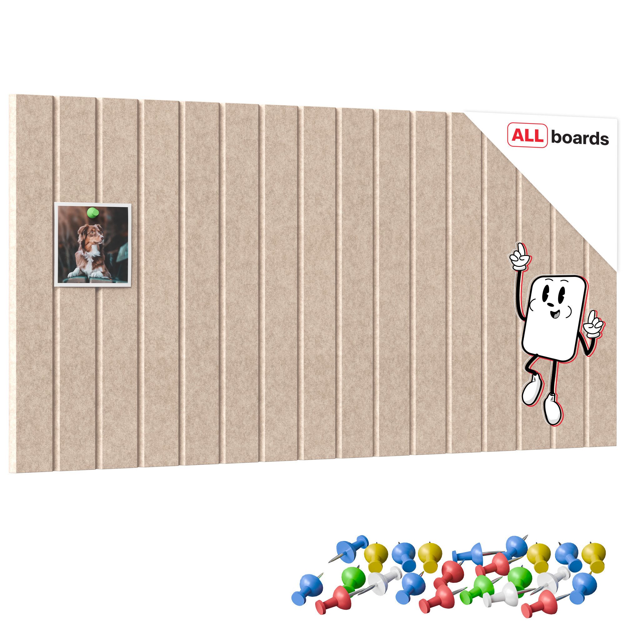 ALLboards Pinnwand ALLboards Filzpaneele, Filz-Korktafeln für die Wand