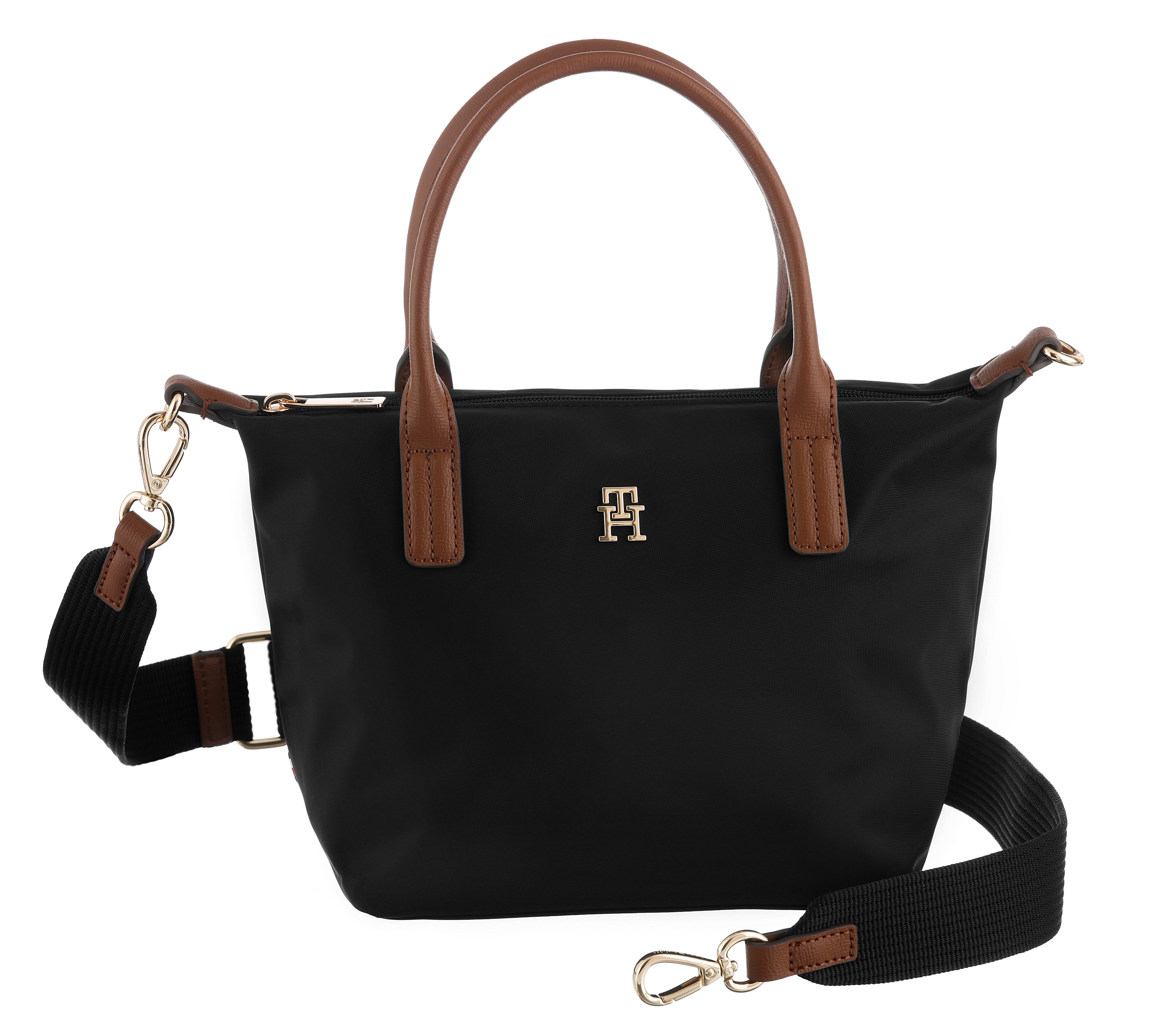 Tommy Hilfiger Tragetasche POPETTE MINI TOTE, Damen Umhängetasche, Minibag mit abnehmbarem Riemen