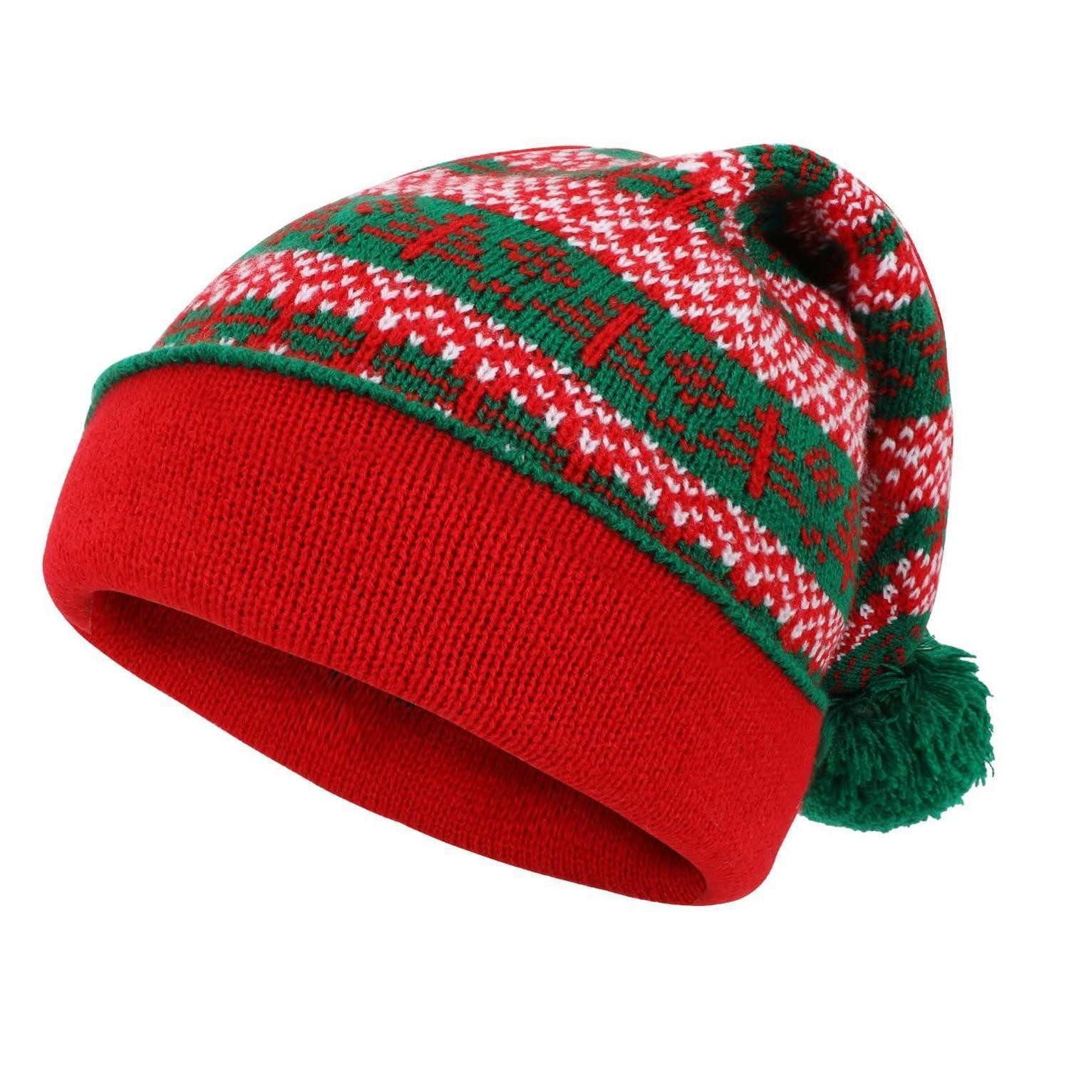 LuxusKollektion Strickmütze Weihnachtsmütze Nikolausmütze V-rot-23 M (1-St)