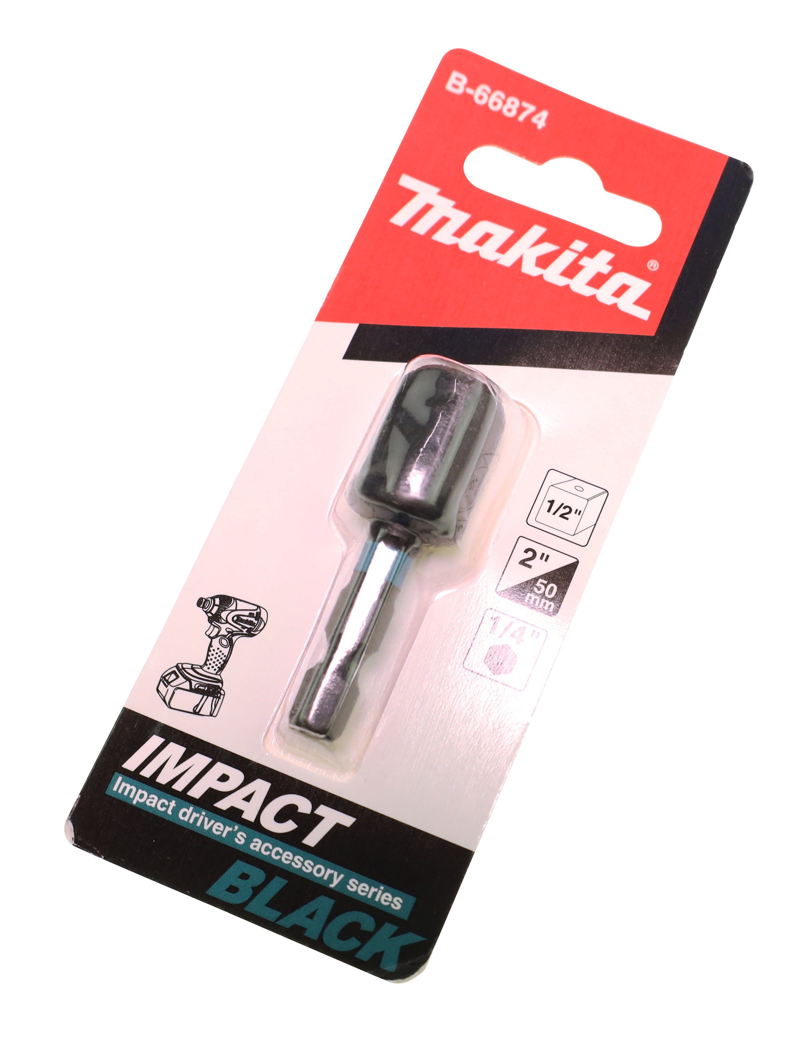 Makita B-66874 Steckschlüssel Steckschlüsseladapter Makita zu 1/2" 1/4"-Sechskant Schlag für