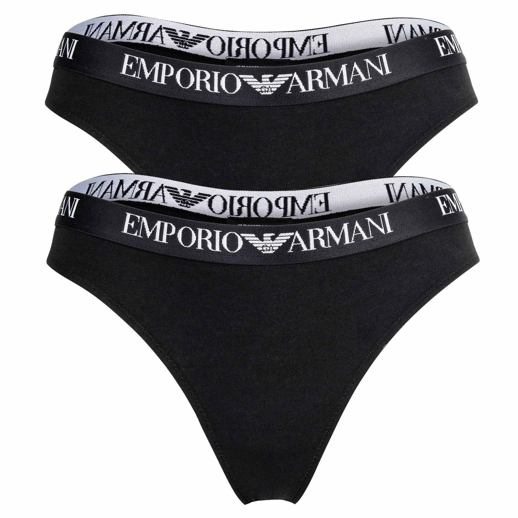 Emporio Armani String Damen String 2er Pack Baumwolle ESSENTIAL COTTON (Packung, 2er Pack)