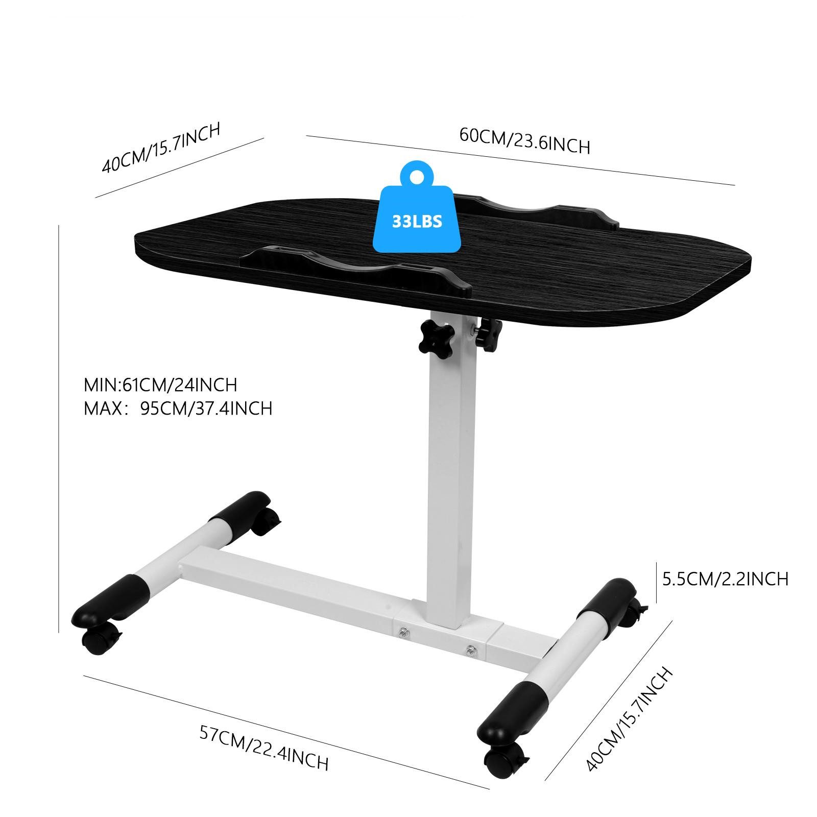 JEOBEST Computertisch Stehpult Beistelltisch auf Rollen, Klappbaren, Höhenv günstig online kaufen