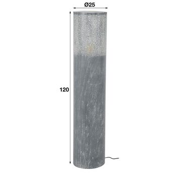 famlights Stehlampe, Stehleuchte Dante in Grau E27 1200mm, keine Angabe, Leuchtmittel enthalten: Nein, warmweiss, Stehlampe, Standlampe