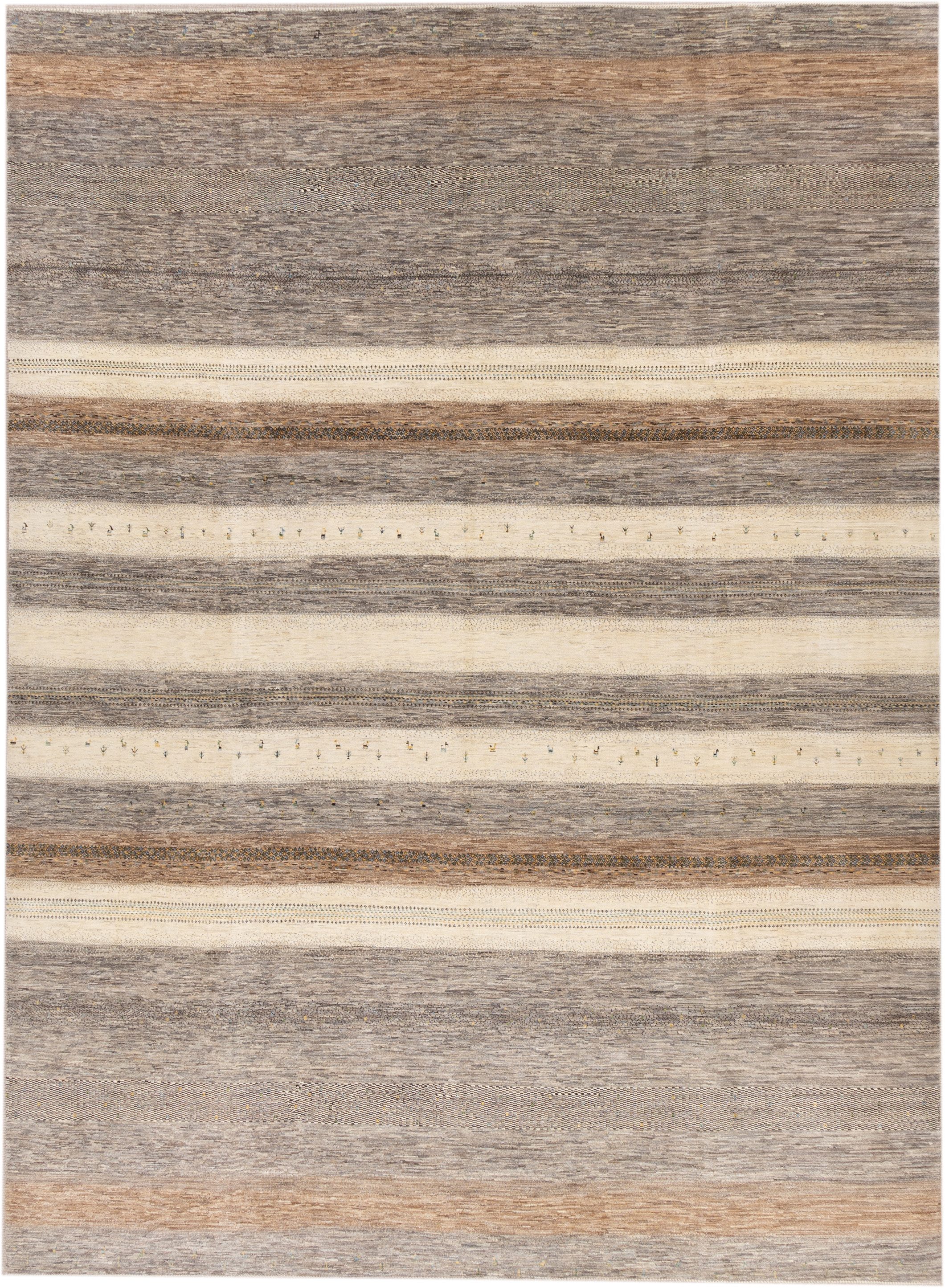 CABBEL Wollteppich Handgeknüpfter Perser Lori Wollteppich Beige Allover 425x583 cm, Rechteckig, Höhe: 20 mm, Handgeknüpftes Unikat aus 100% Wolle – langlebig und natürlich