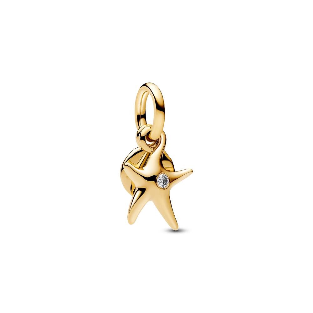 Pandora Charm-Einhänger Seestern Charm-Anhänger Moments, vergoldet, Zirkonia von PANDORA