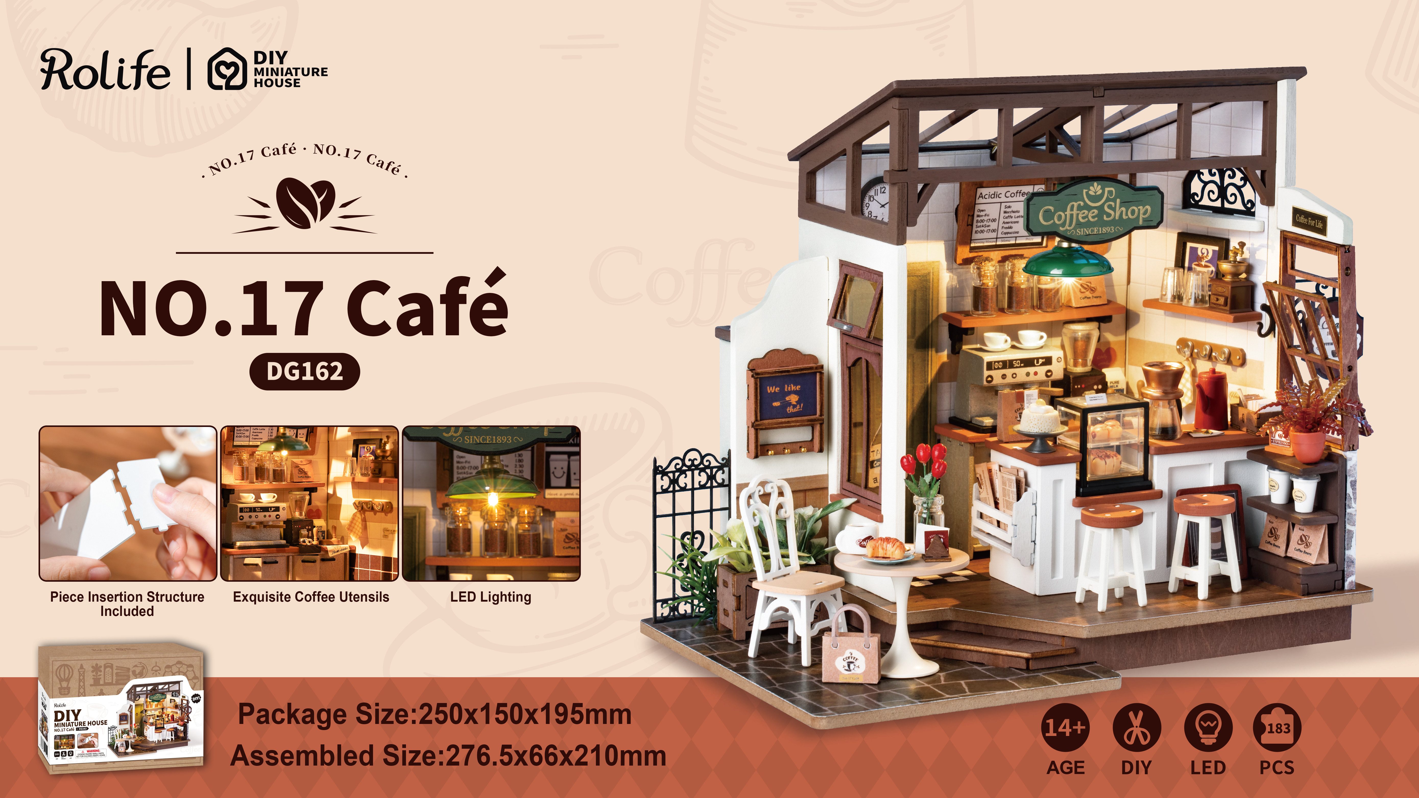 ROLIFE 3D-Puzzle Slow Life Café, DIY House, 183 Puzzleteile
