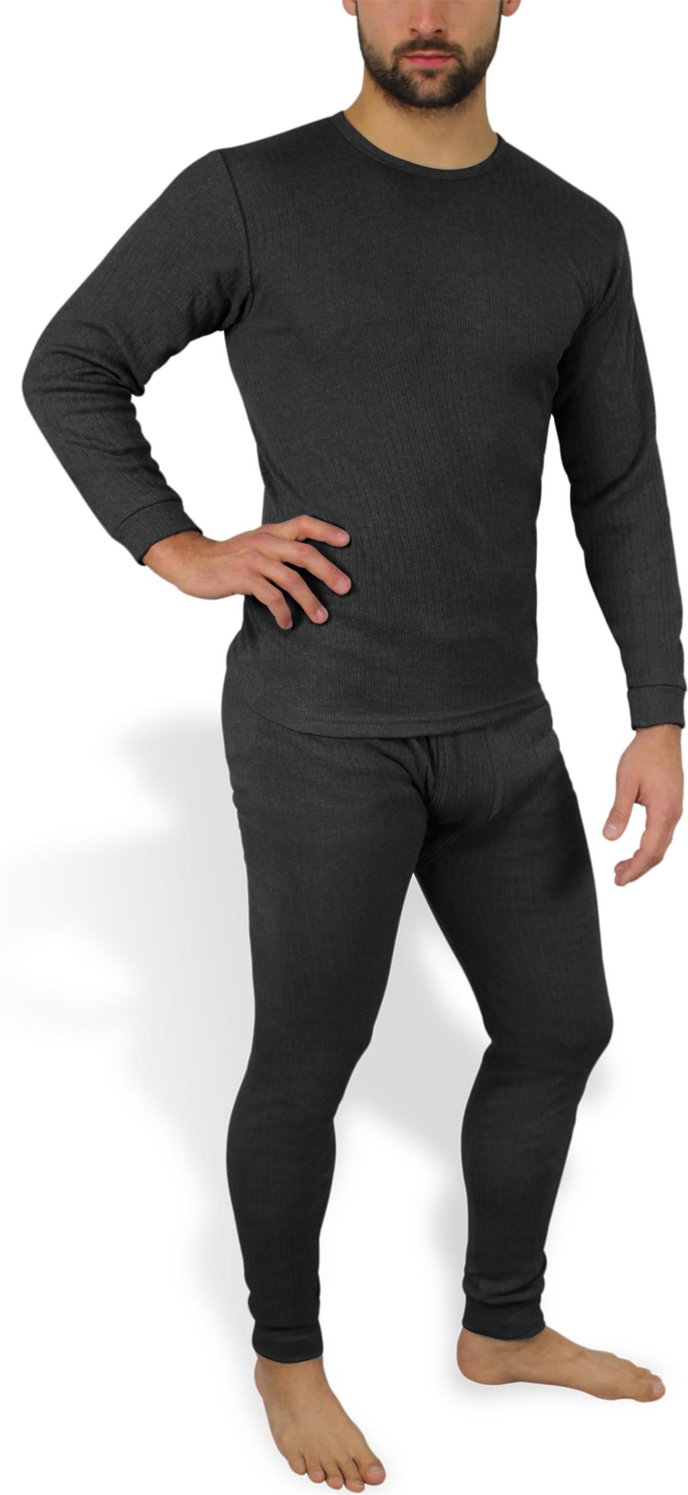 normani Thermounterhemd Thermo Unterwäsche Garnitur Herren Thermowäsche-Set Langarmshirt und Hose Skiunterwäsche Sportuntertwäsche Winter Unterwäsche