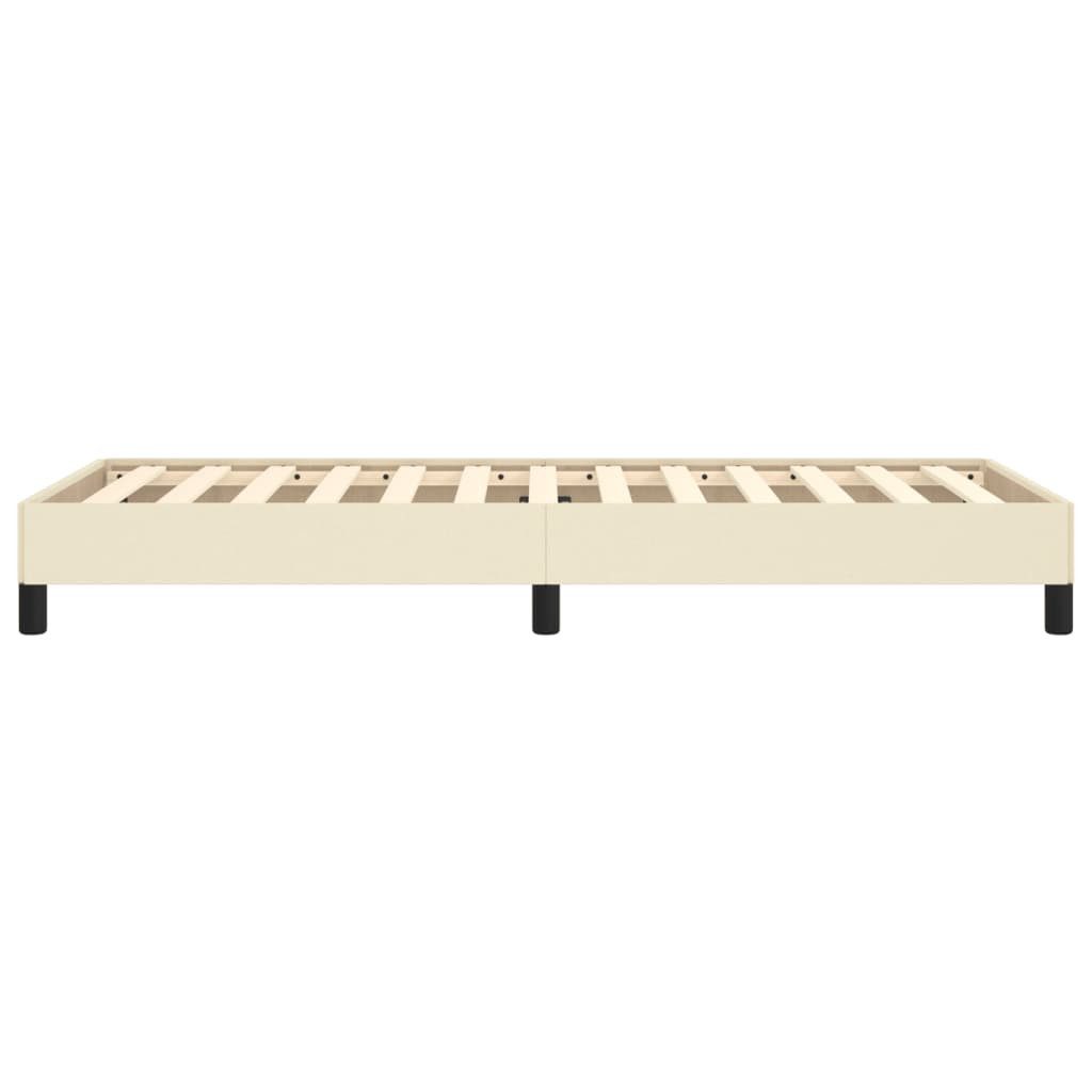 vidaXL Bett Bettgestell Creme 90x190 cm Kunstleder