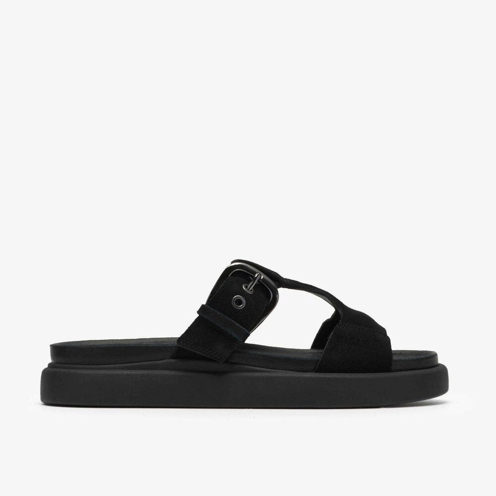 Clarks Clarks - Aristella West Black Sde - Schwarz Pantolette