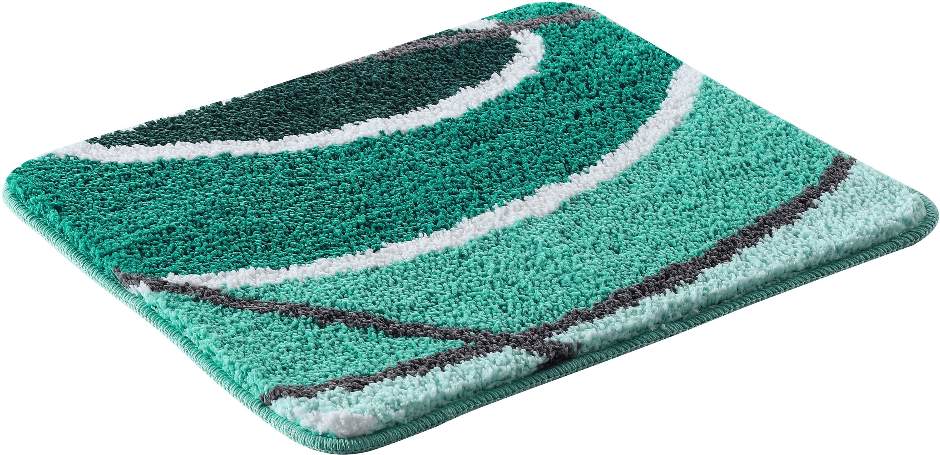 my home Badematte Juna mit Muster, Badvorleger, Badezimmer Teppich, Duschvo günstig online kaufen