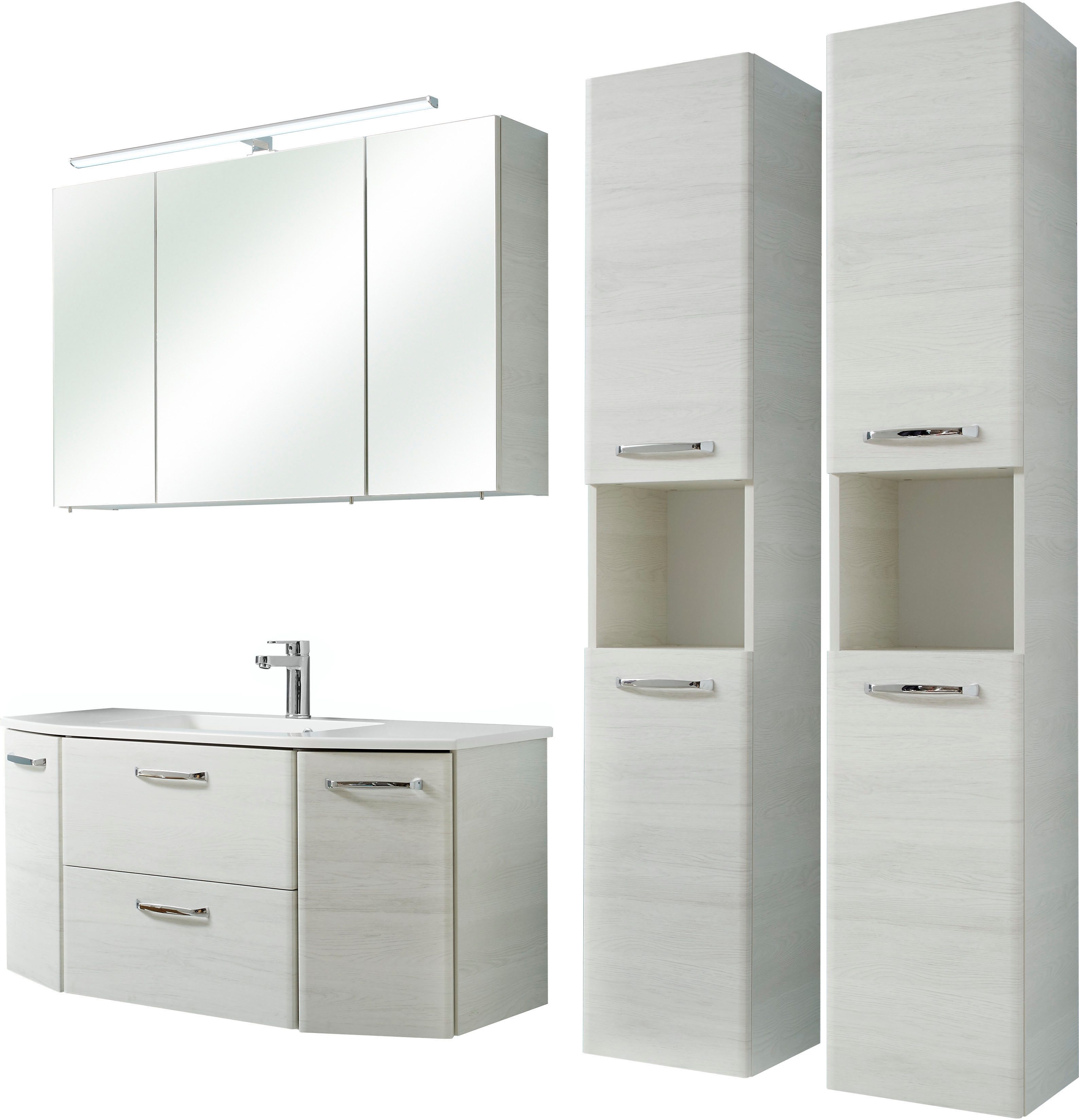 Saphir Badmöbel-Set Quickset 936 4-teilig, Mineralmarmor-Waschtisch günstig online kaufen
