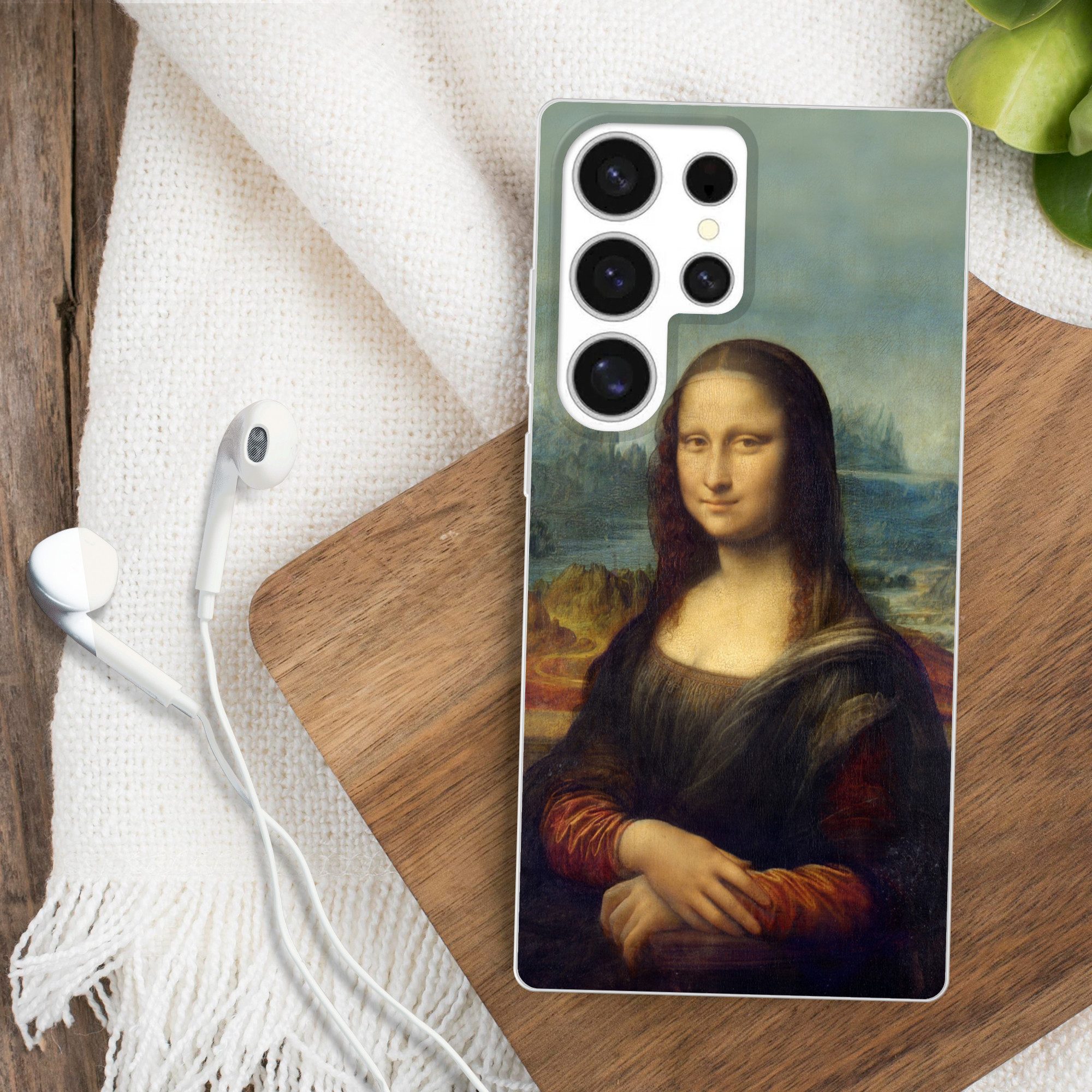 MuchoWow Handyhülle für Samsung Galaxy S25 Ultra Mona Lisa - Da Vinci - Gemälde, Phone Case, Silikon, Schutzhülle Dünn
