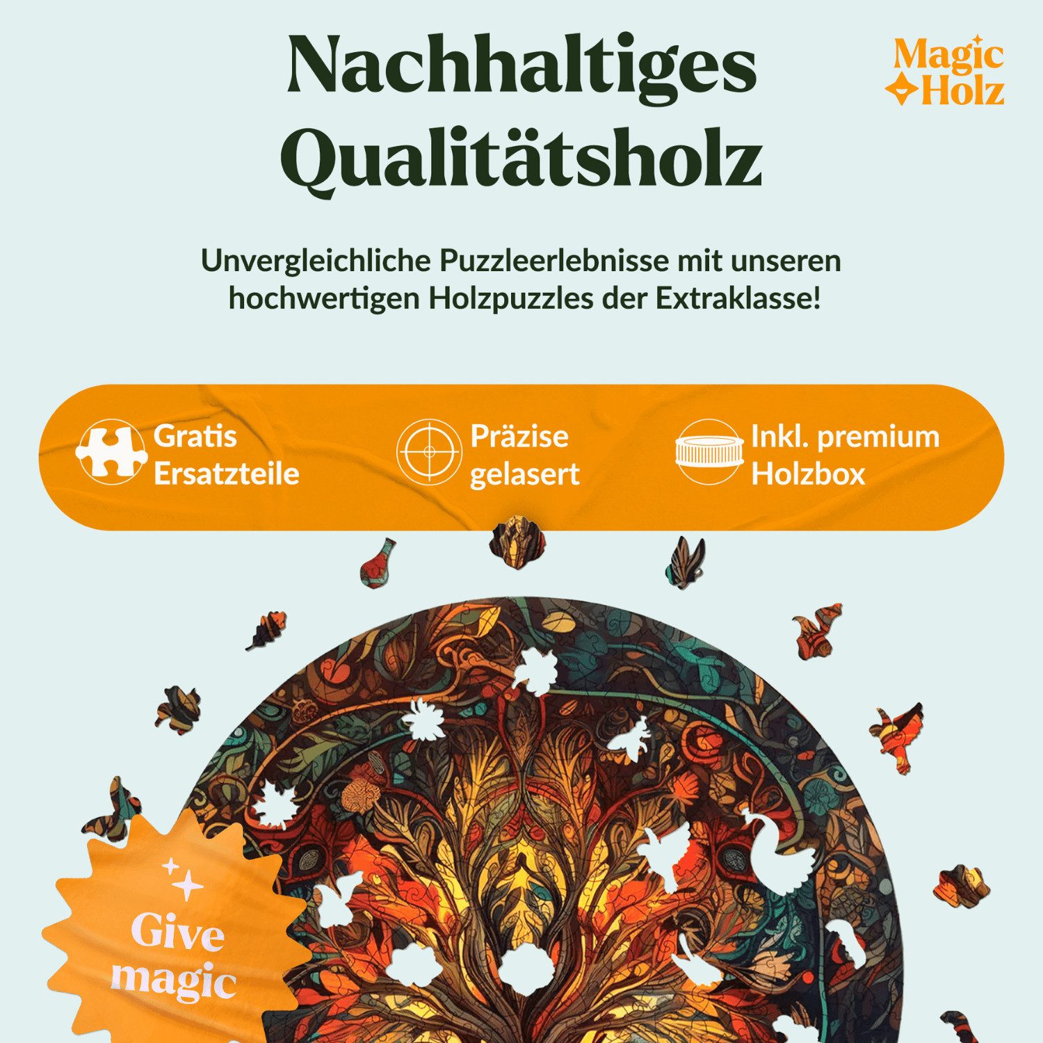 MagicHolz Puzzle MagicHolz Herbstbaum des Lebens Tree of Life Holzpuzzle, 352 Puzzleteile