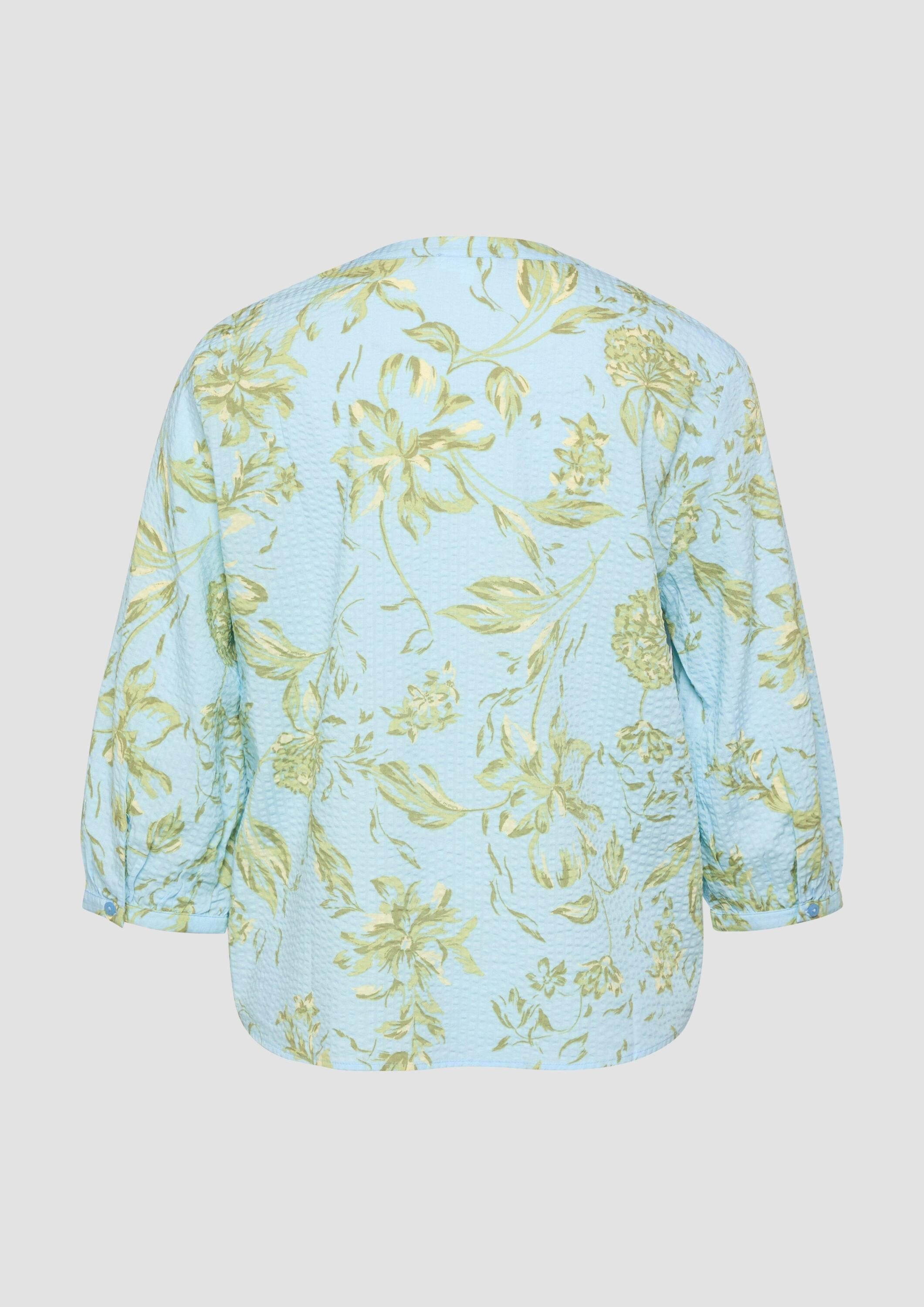 s.Oliver Kurzarmbluse Bluse Bluse aus Seersucker mit Raffungen günstig online kaufen