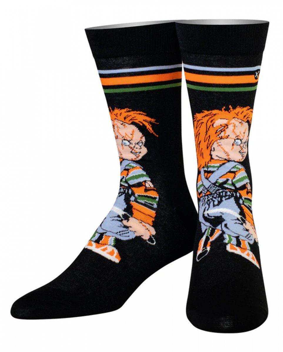 Horror-Shop Dekofigur Chucky die Mörderpuppe Horror Socken schwarz