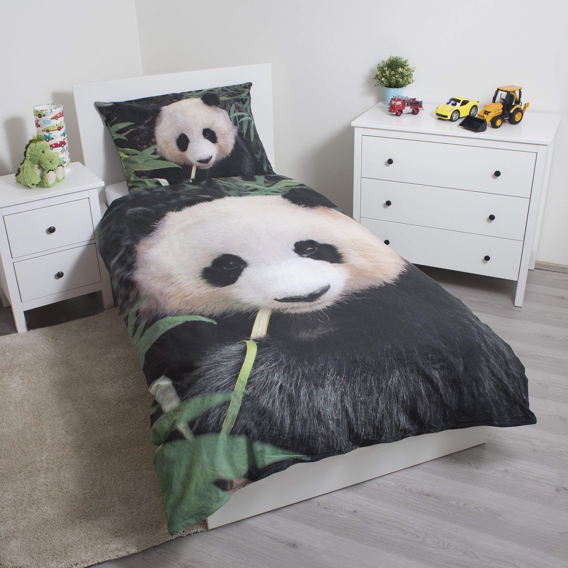 Jerry Fabrics Bettwäsche Panda Design Kuschelige Baumwolle, 140x200 cm & 70 günstig online kaufen
