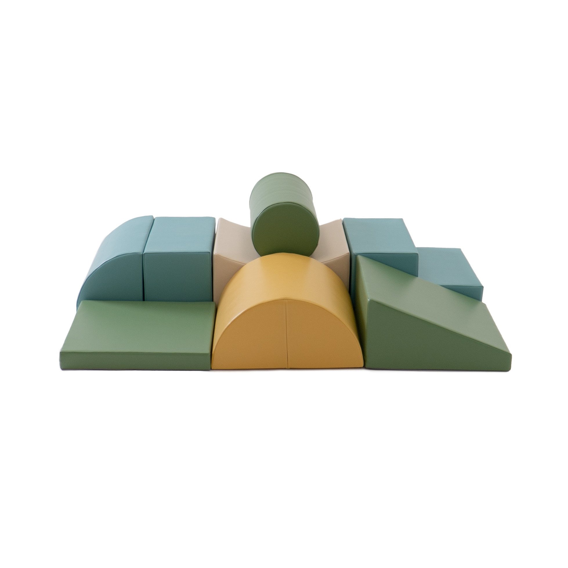 IGLUSoftplay IGLU SET 33 Adventurer - Beige/Grün/Pastell Schaumstoff-Bausteine Spielbauklötze, Altersempfehlung: 1–5 Jahre, Material: Polyethylen-Schaumstoff