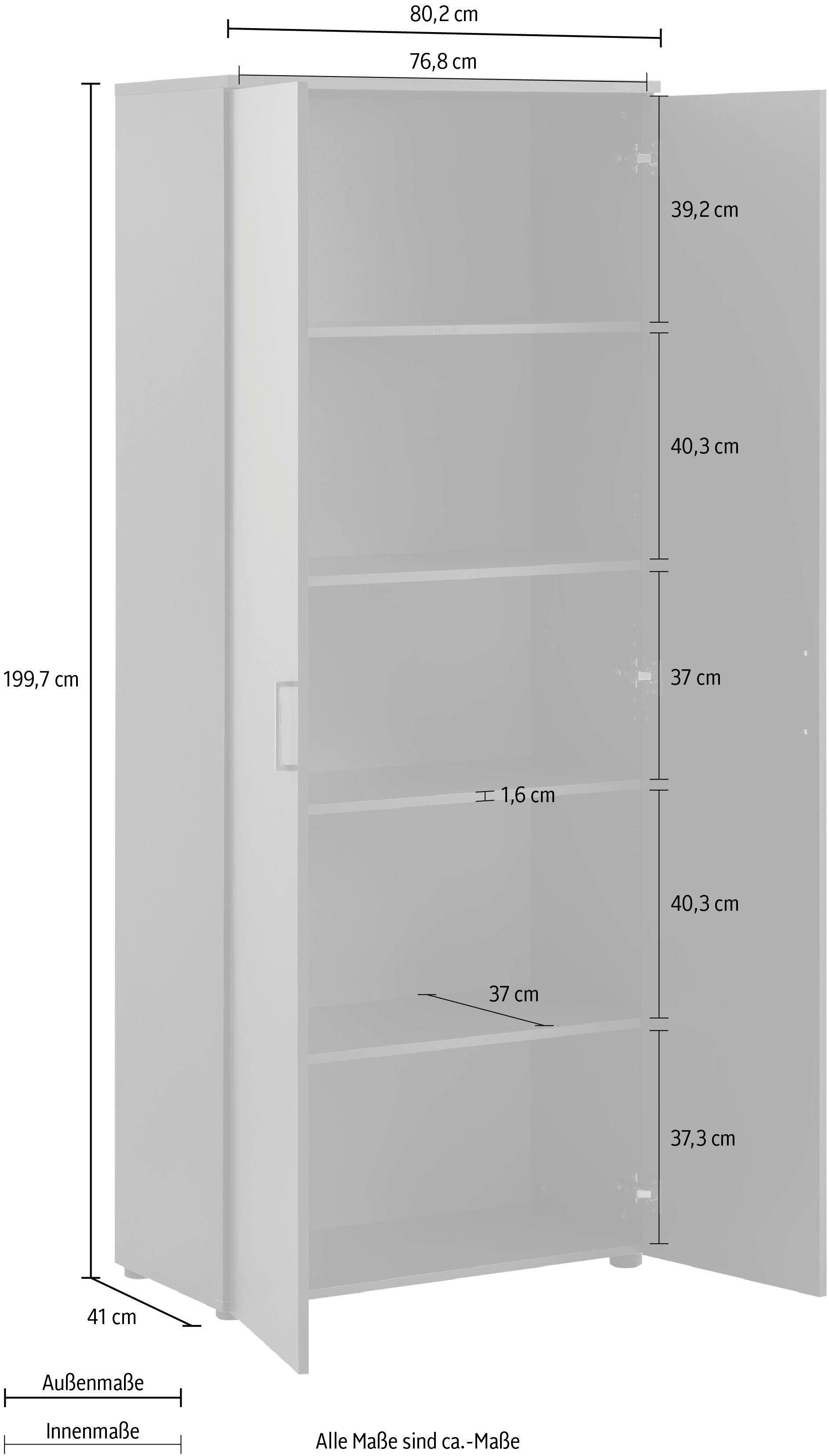 hell Aktenschrank 1500 anthrazit/eichefb. Serie Schildmeyer