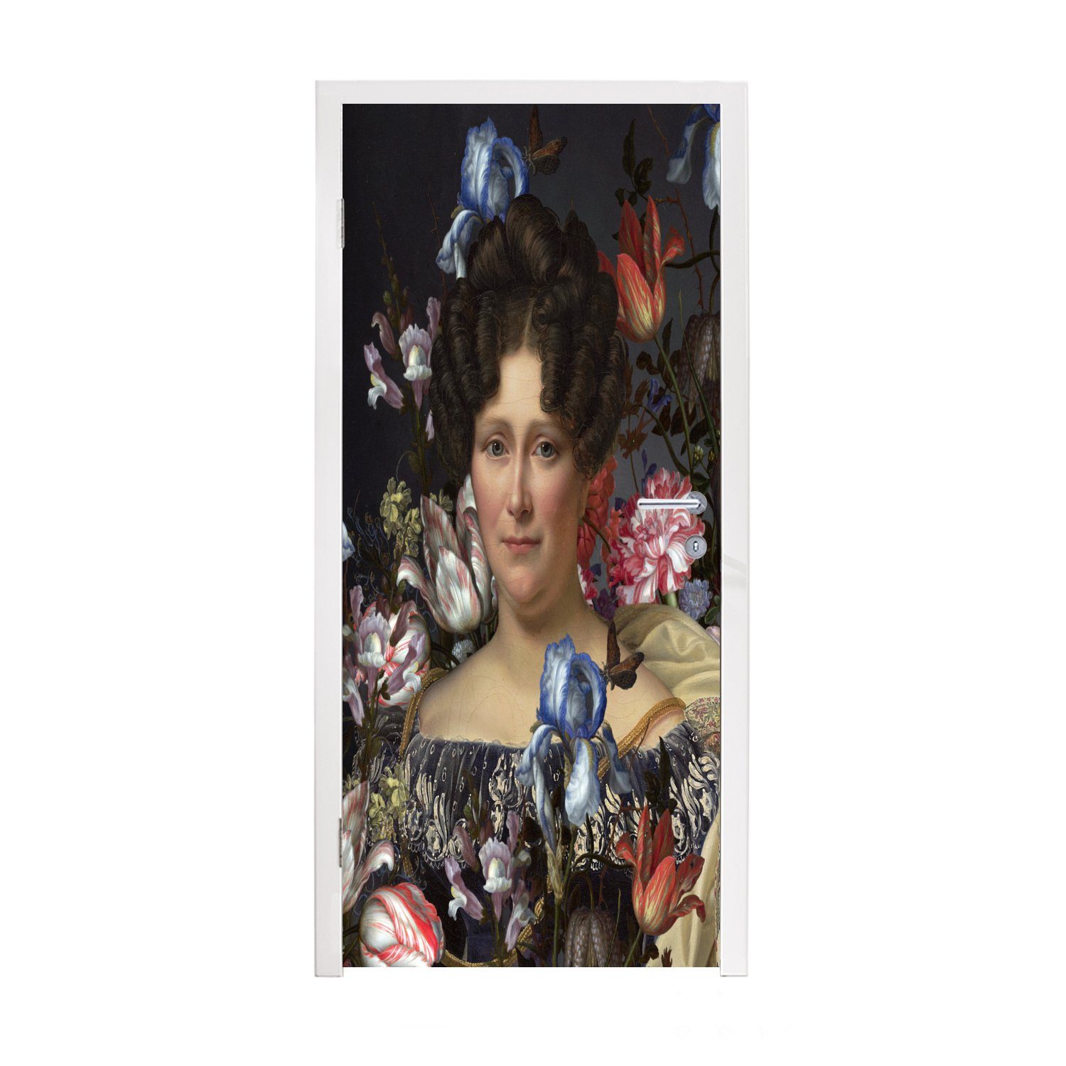 MuchoWow Türtapete Kunst - Blumen - Dubois Drahonet, Matt, bedruckt, (1 St), Fototapete für Tür, Türaufkleber, 75x205 cm
