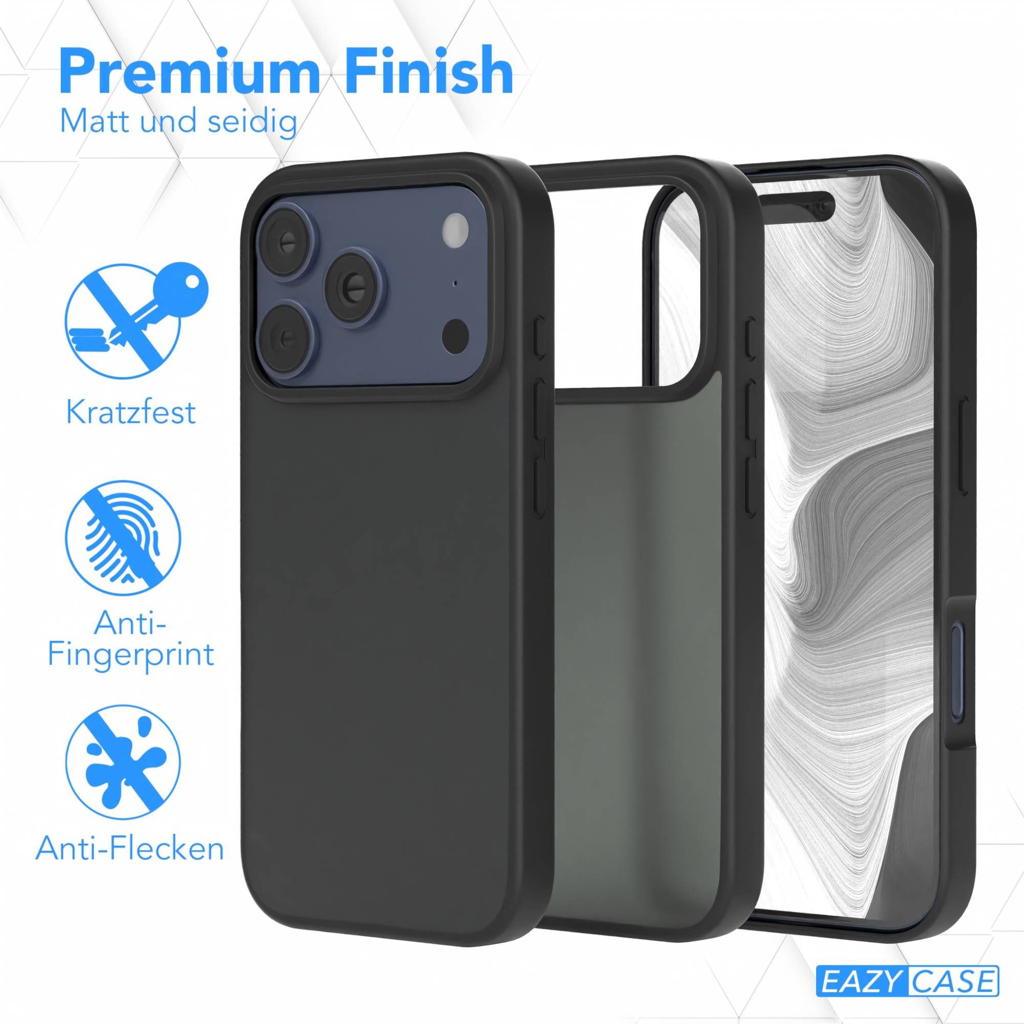 EAZY CASE Handyhülle Outdoor Case für Apple iPhone 17 Pro 6,3 Zoll, Hülle Outdoor kratzfest Schutzhülle mit Kameraschutz Robust Schwarz – Bild 5 von 5
