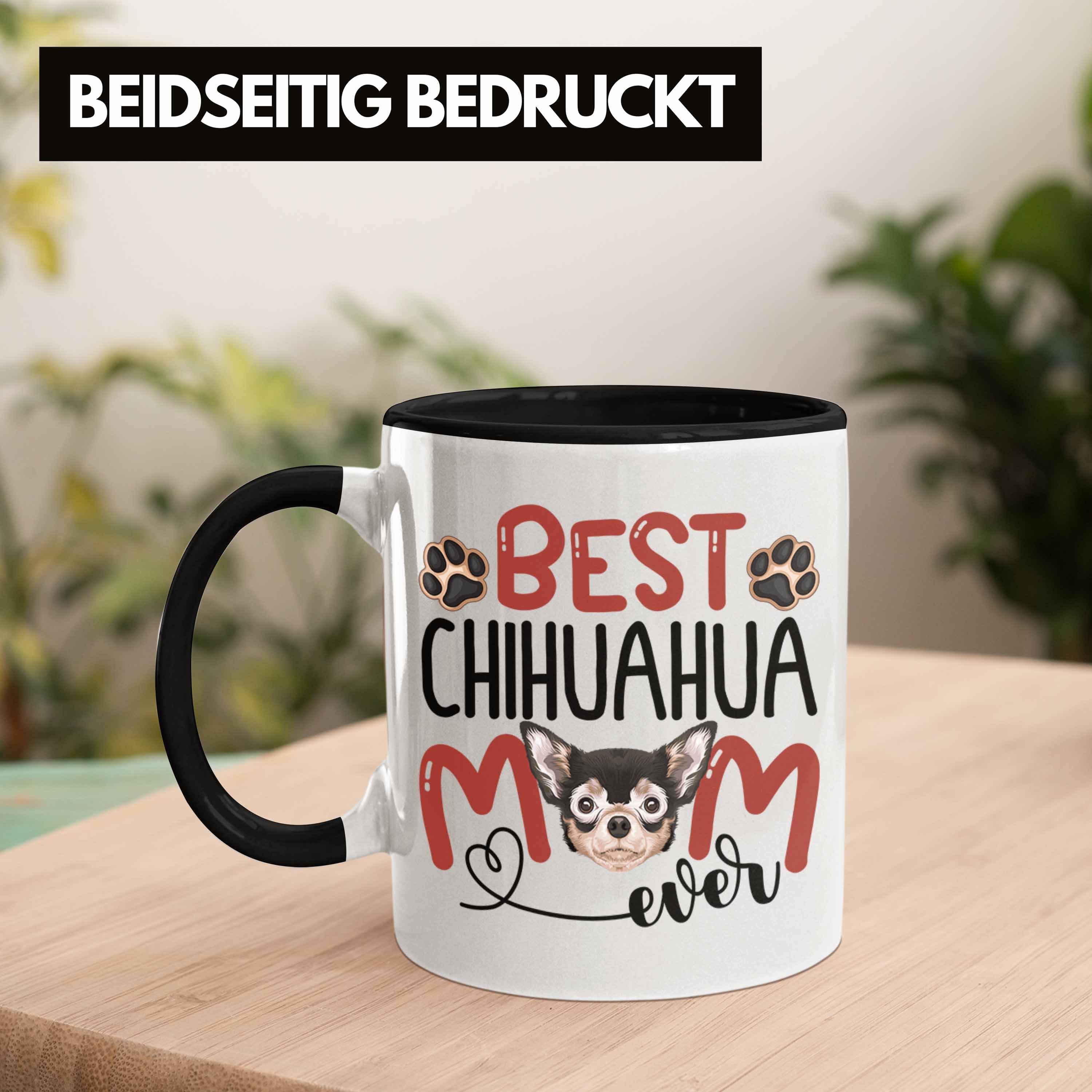 Besitzerin Tasse Tasse Spruch Geschenkidee Schwarz B Chihuahua Trendation Lustiger Geschenk Mom