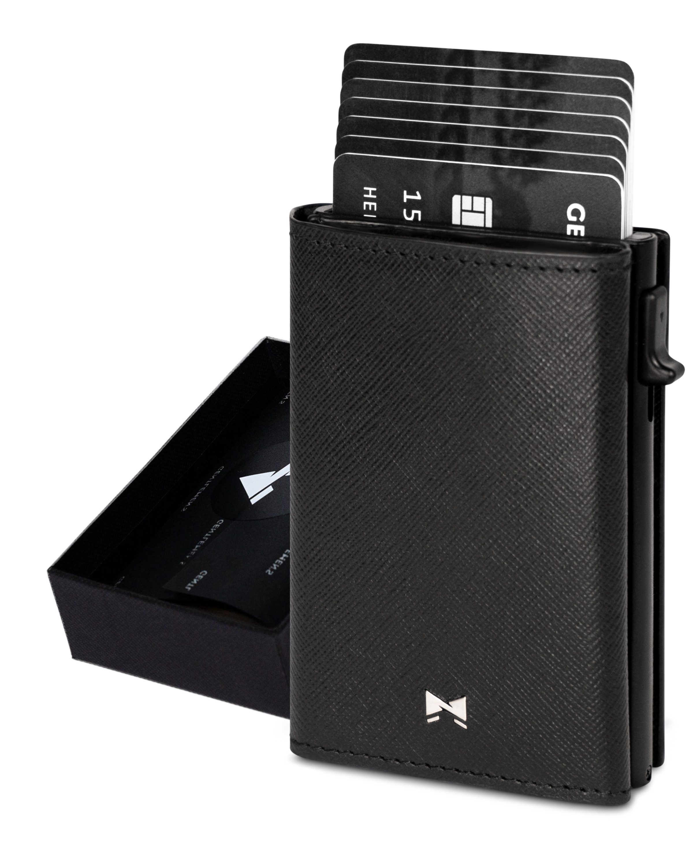 Gentlemen's Geldbörse Cardholder - Kreditkartenetui mit Münzfach & RFID-Schutz Smart Wallet, Kleiner Geldbeutel für Herren - Herren Portemonnaie mit Scheinfach