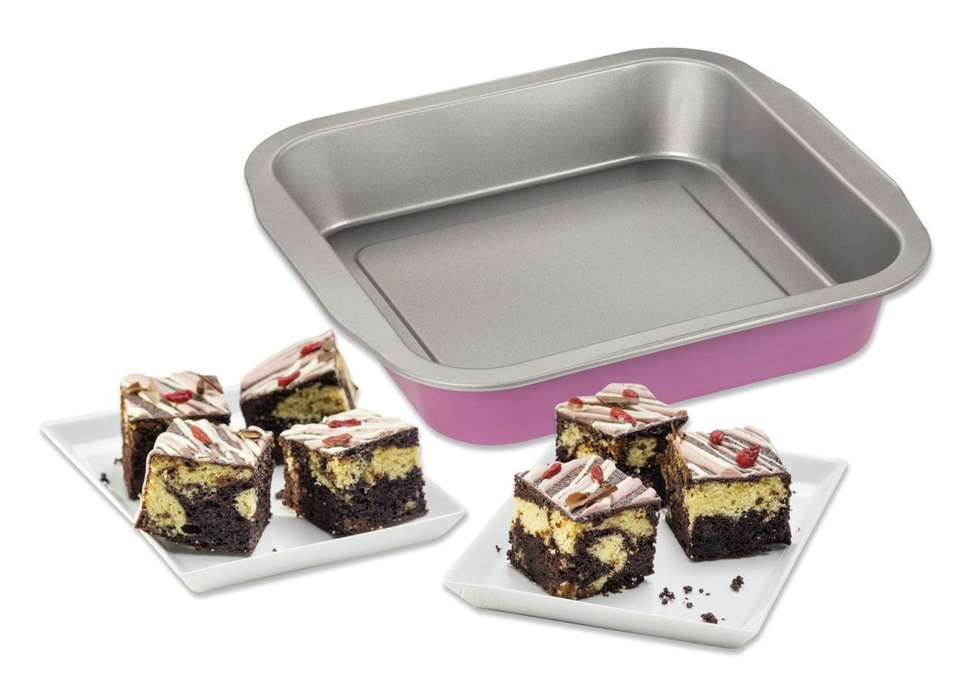 Zenker Backform Brownieform Brownie Backform Backblech 27x26cm Rosa Creative Studio