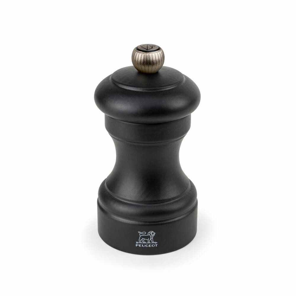 PEUGEOT Pfeffermühle BISTRO 10cm Schwarz Matt Buchenholz Stahlmahlwerk Manuell Manuell