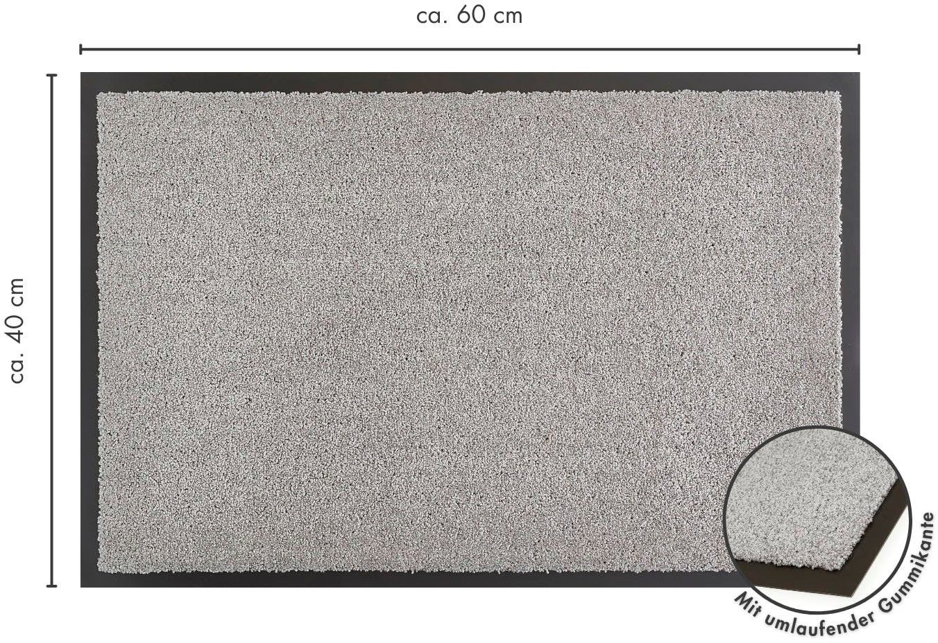 Fußmatte Verdi, 6 Höhe: überdachten rechteckig, waschbar Andiamo, silber auch mm, Außenbereich geeignet, für Schmutzfangmatte,