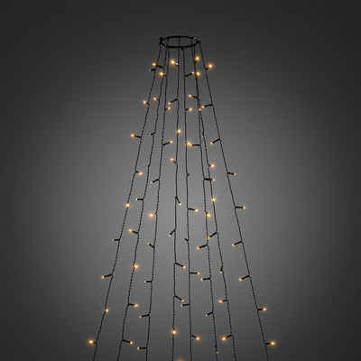 KONSTSMIDE LED-Baummantel Weihnachtsdeko aussen, Christbaumschmuck, 400-flammig, LED Lichterkette mit Ring Ø 15, 8 Stränge à 50 Dioden