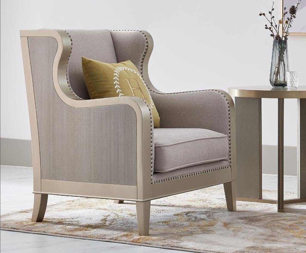 JVmoebel Sessel, Textil Sessel 1 Sitzer Sofa Polster Sofas Design Luxus Klassische | Einzelsessel