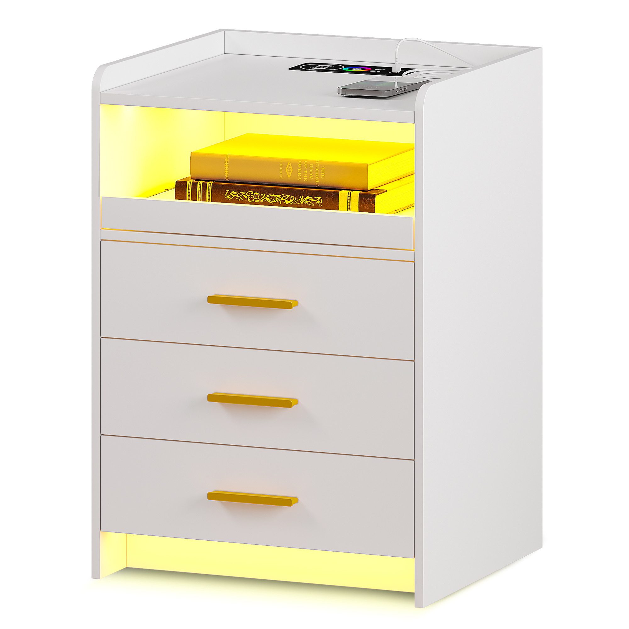 LVifur Nachttisch Smart Nachtschrank 24-farbig dimmbar, günstig online kaufen