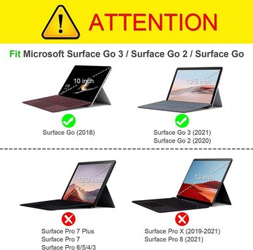 Fintie Tablet-Hülle Hülle für Microsoft Surface Go 3 (2021) / Surface Go 2 (2020) / Surface Go (2018) 10 Zoll Tablet, Multi-Sichtwinkel Hochwertige Kunstleder Schutzhülle, Type Cover Kompatibel