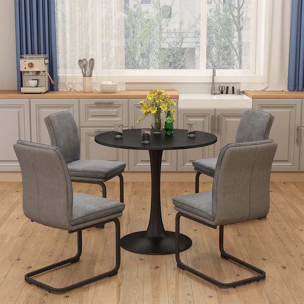 Vicco Esstisch Carl, Schwarz, 80 x 80 cm (1-St)
