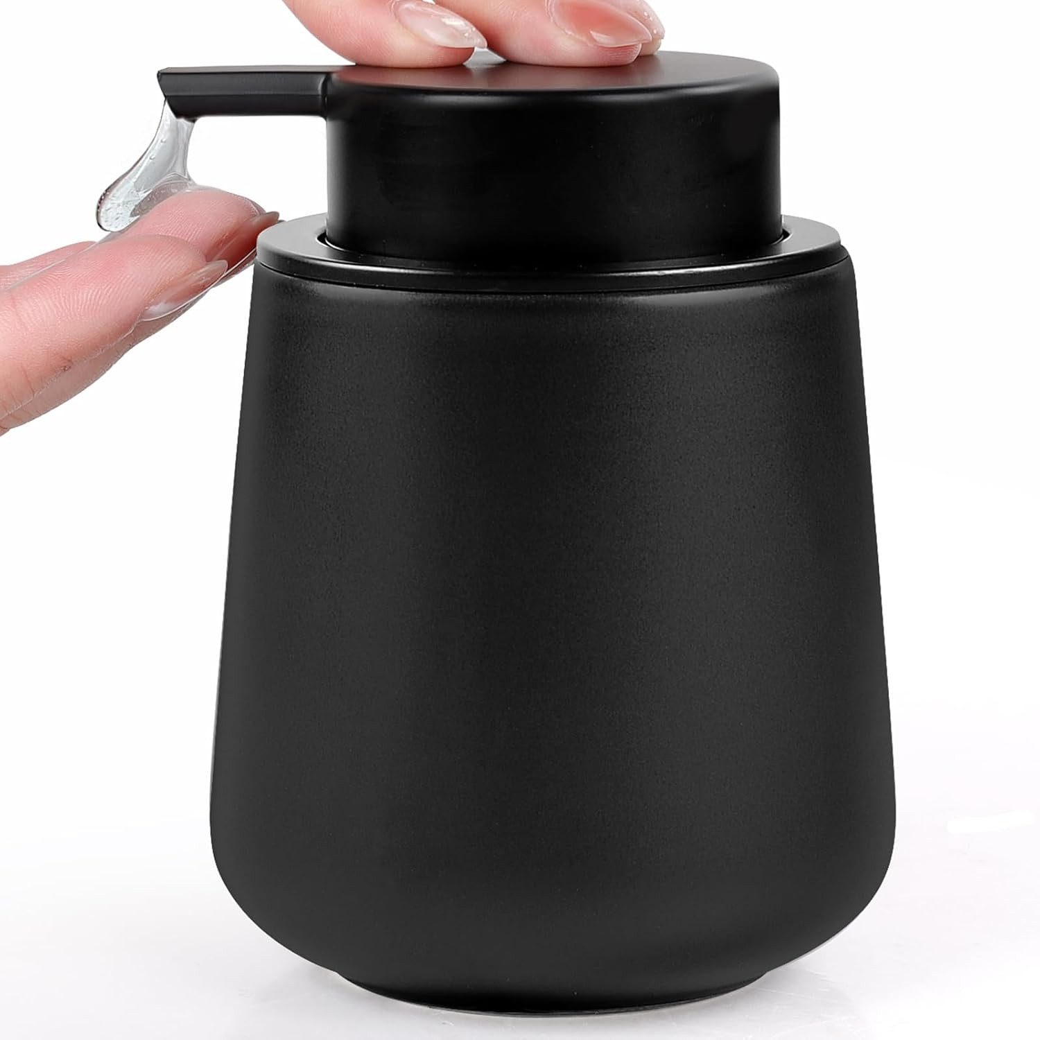 Seifenspender Seifenspender Spülmittelspender, Nachfüllbarer Keramik Dispenser 350ml