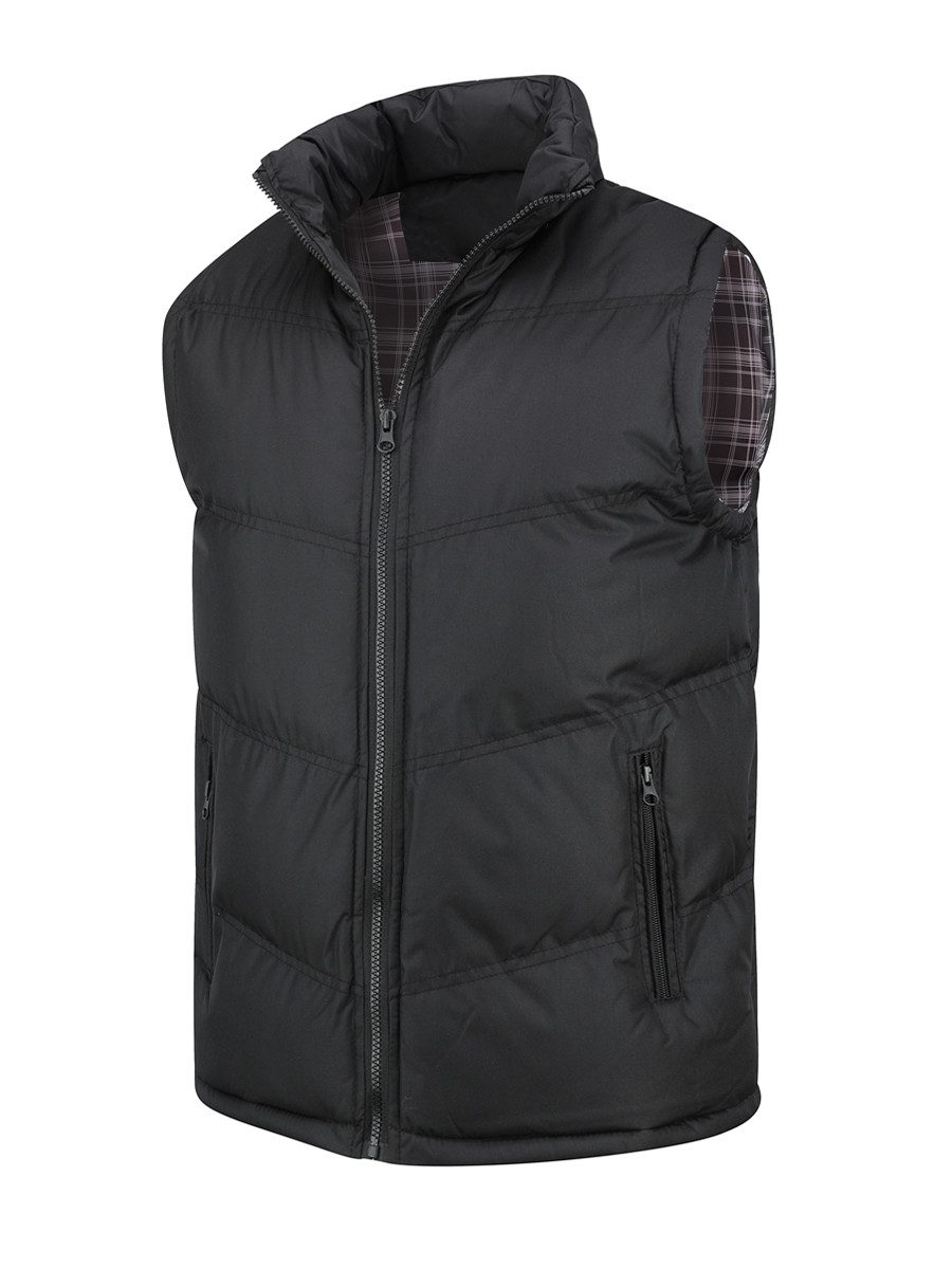 YOUTHUP Steppweste Herren Dicke Freizeit Winterweste mit Stehkragen günstig online kaufen