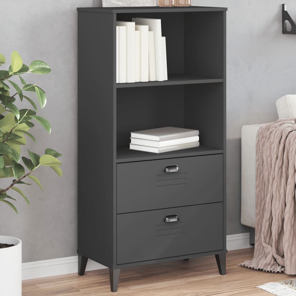 vidaXL Bücherregal Bücherschrank VIKEN Anthrazit 60x35x123 cm Holzwerkstoff, 1-tlg.