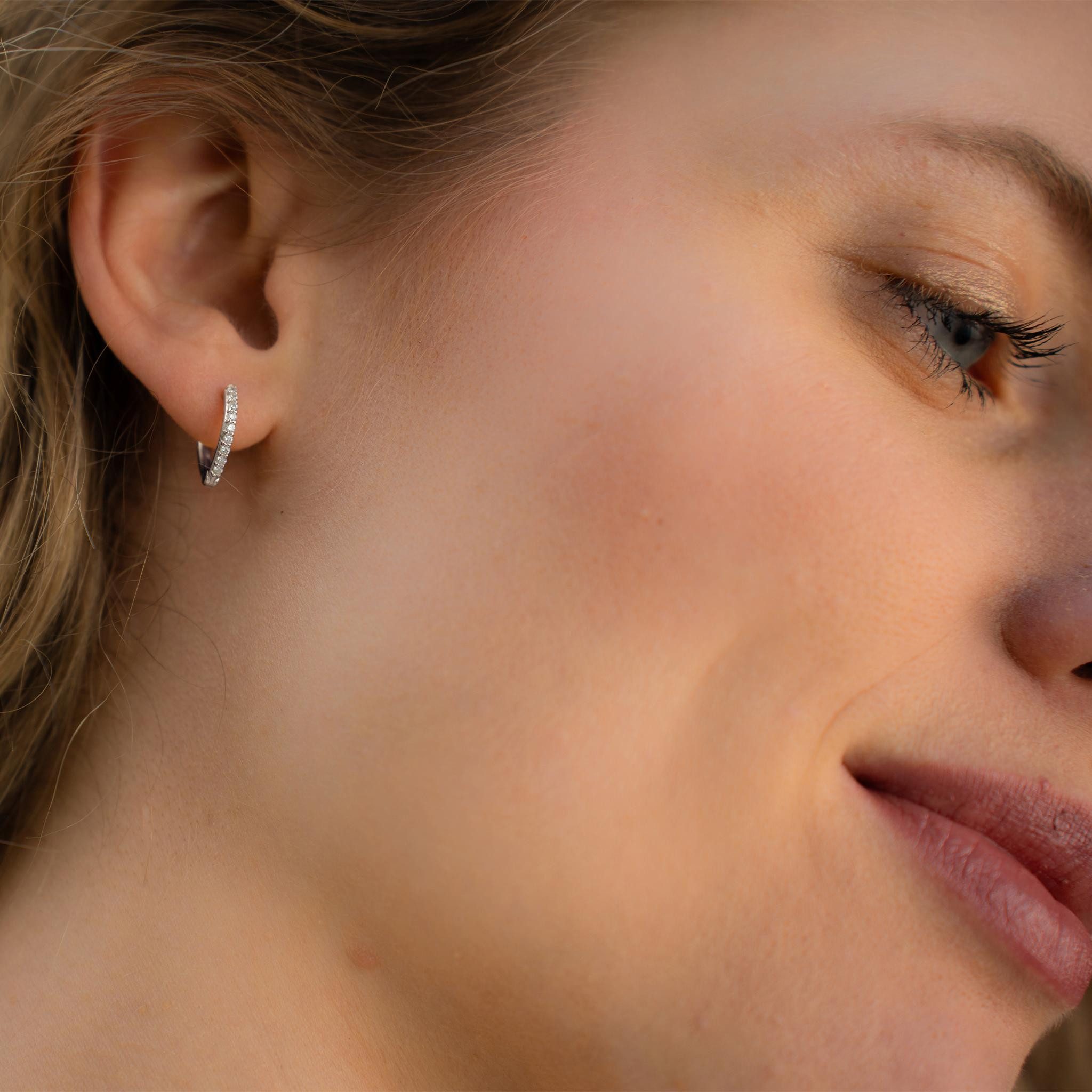 Amoonic Klappcreolen Ohrringe Creolen Damen Silber günstig online kaufen