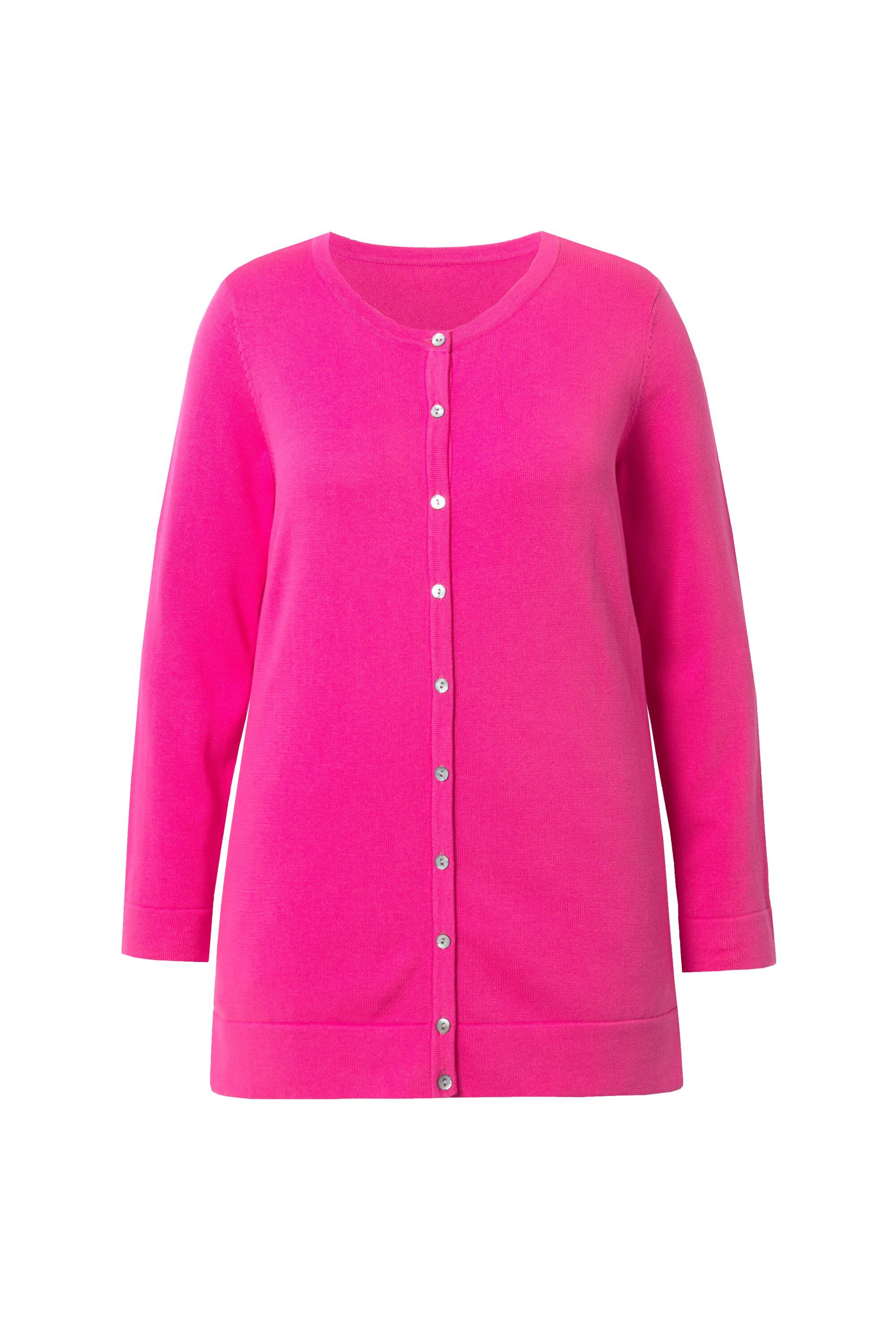 Ulla Popken Strickjacke Twinset-Strickjacke Rundhals Langarm günstig online kaufen