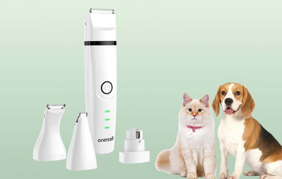 Oneisall Haar- und Bartschneider Oneisall 4-in-1 Tierhaartrimmer für Hunde & Katzen