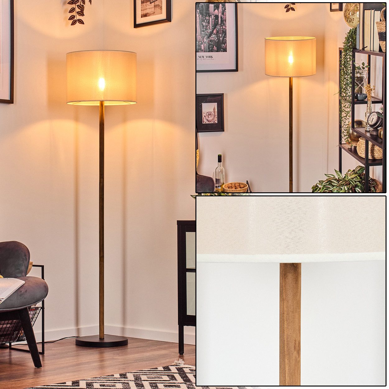 hofstein Stehlampe Stehlampe im skandinavischen Design, ohne Leuchtmittel, günstig online kaufen