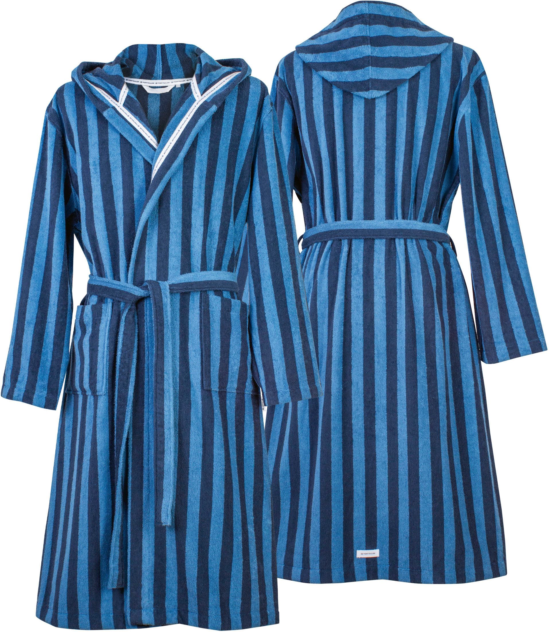TOM TAILOR HOME Bademantel Bademantel CLASSIC BATH, Langform, Frottier, Kap günstig online kaufen