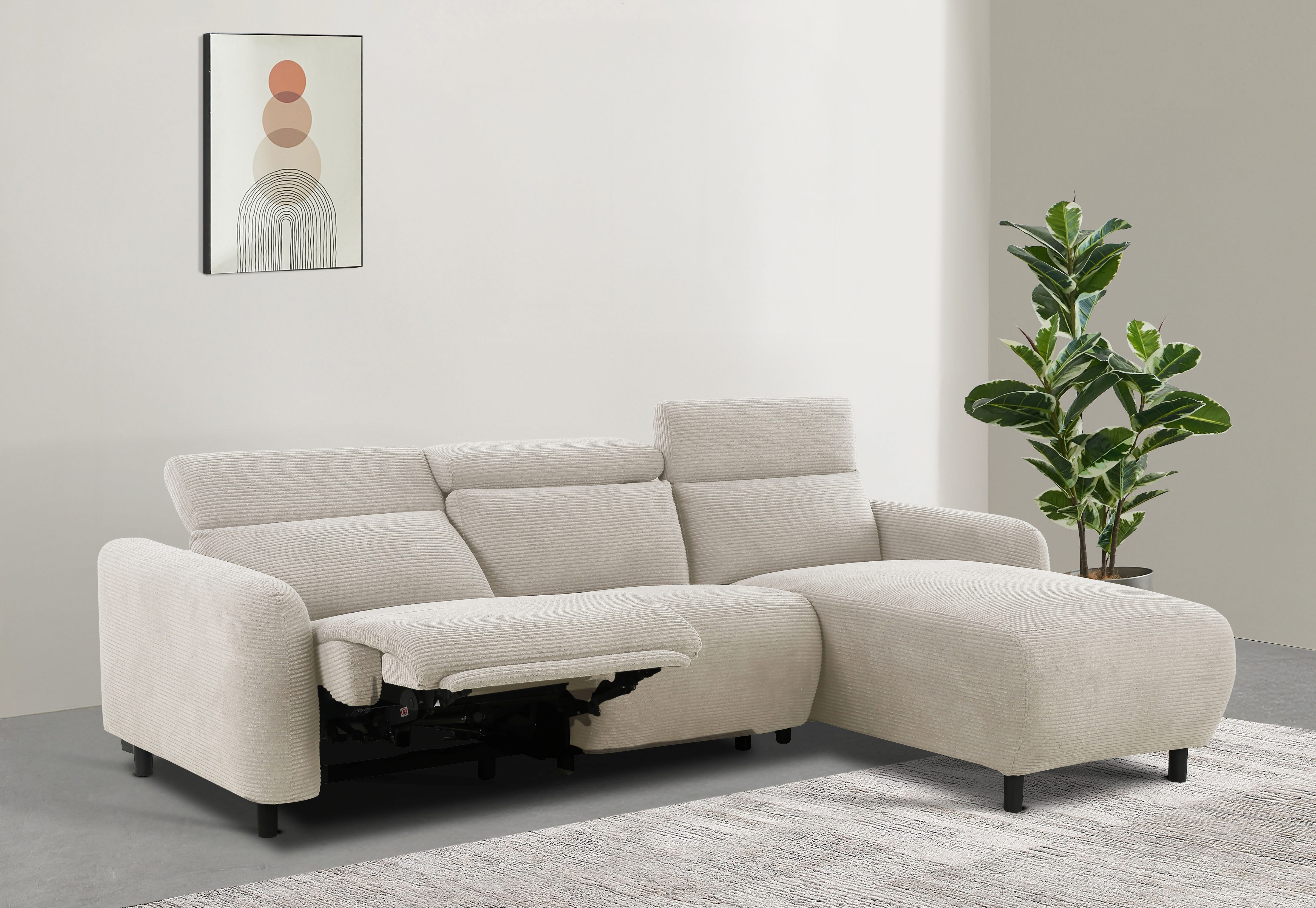 OTTO home Ecksofa "SKAANE in Cord, L-Form, 274 cm, manuelle u. elektrische günstig online kaufen