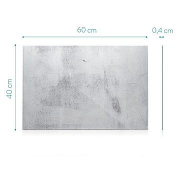 Navaris Magnettafel Memoboard aus Glas - Magnetwand 60x40cm - Beton Optik Design, (1-tlg)