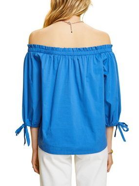 Esprit Collection Tunika Off-Shoulder-Bluse aus Popeline